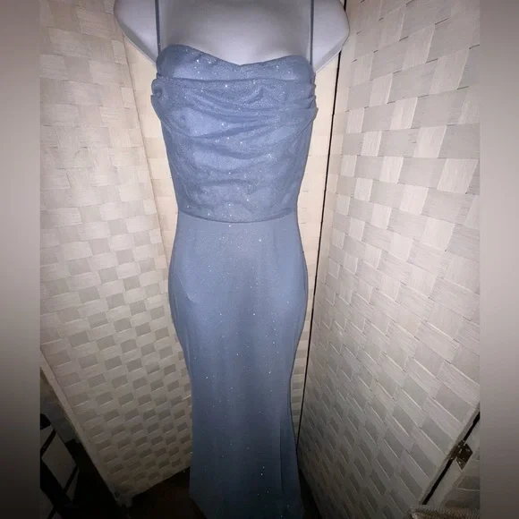 Windsor Dresses | Windsor Spaghetti Strap Light Blue Mermaid Sparkle Prom Dress | Color: Blue | Size: S | Pm-43956766'S Closet